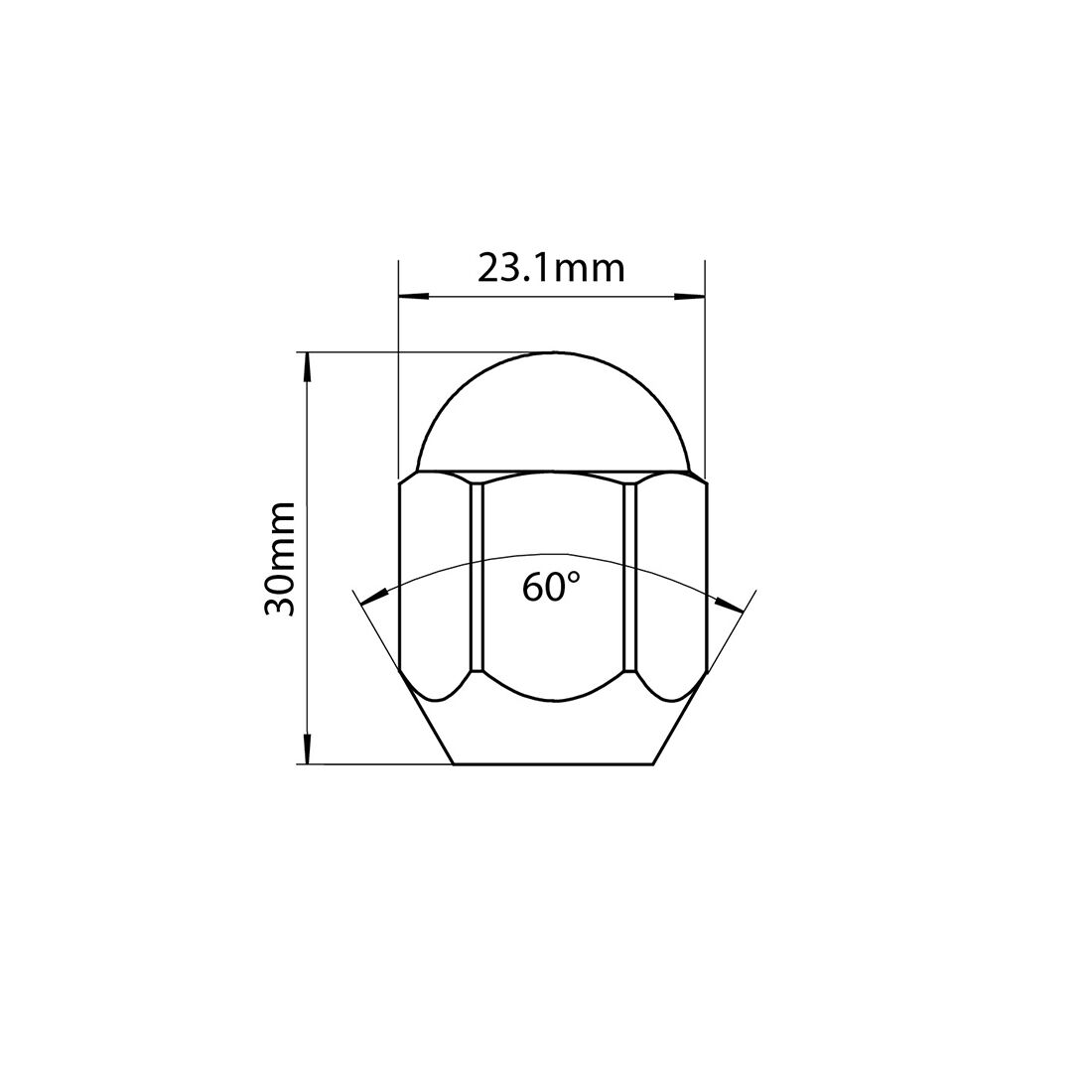 Tridon Wheel Nuts M12x1.25. Tapered Seat. 21mm Hex. Black Finish, , scaau_hi-res
