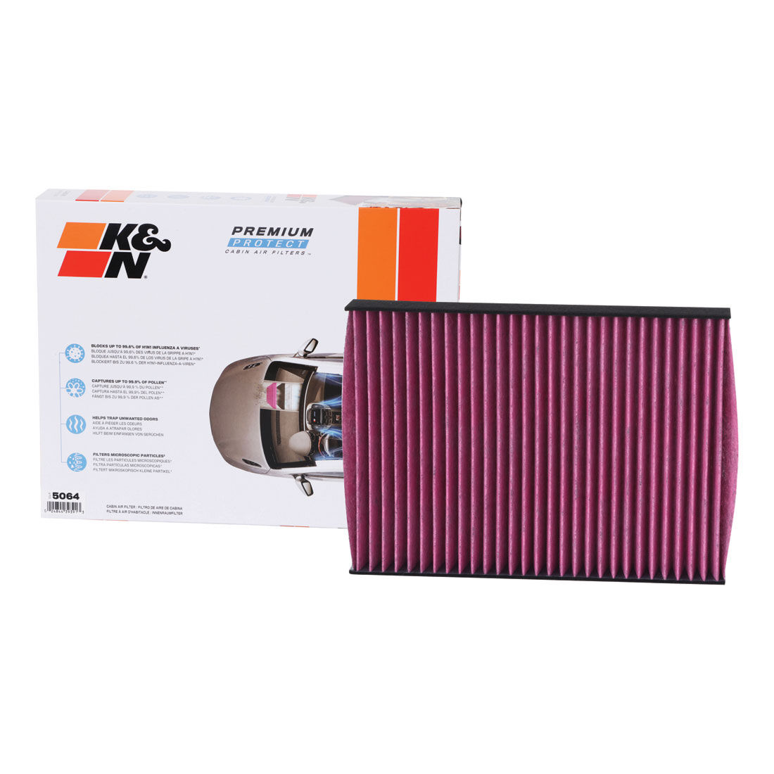 K&N Premium Disposable Cabin Air Filter - DVF5064, , scaau_hi-res