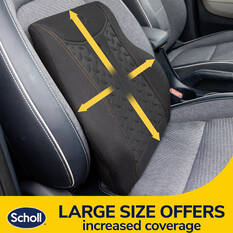 Scholl Copper Infused Memory Foam Black/Orange Lumbar Cushion, , scaau_hi-res