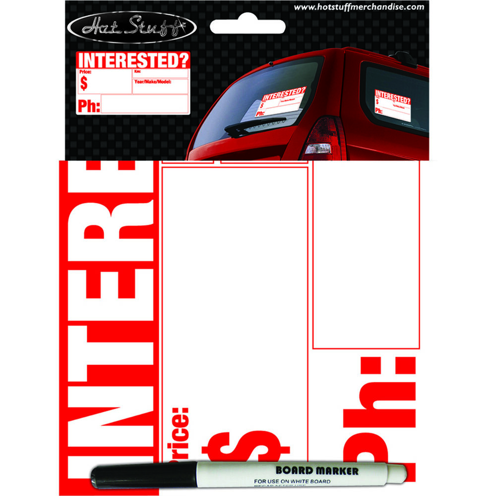 Hot Stuff Sticker Interested?, Vinyl Supercheap Auto