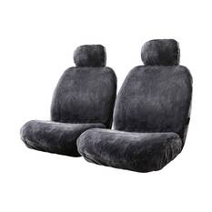 Gold CLOUDLUX Sheepskin Seat Covers - Slate Adjustable Headrests Size 30 Airbag Compatible, , scaau_hi-res