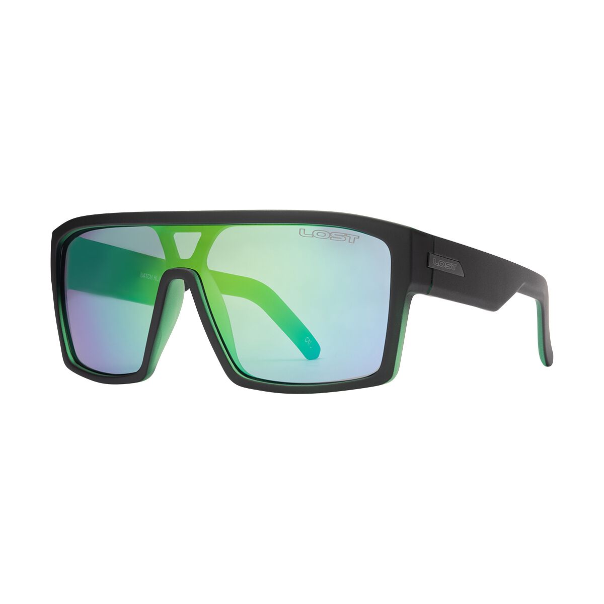 LOST Sunglasses Monaco Green Mirror Matt Black, , scaau_hi-res