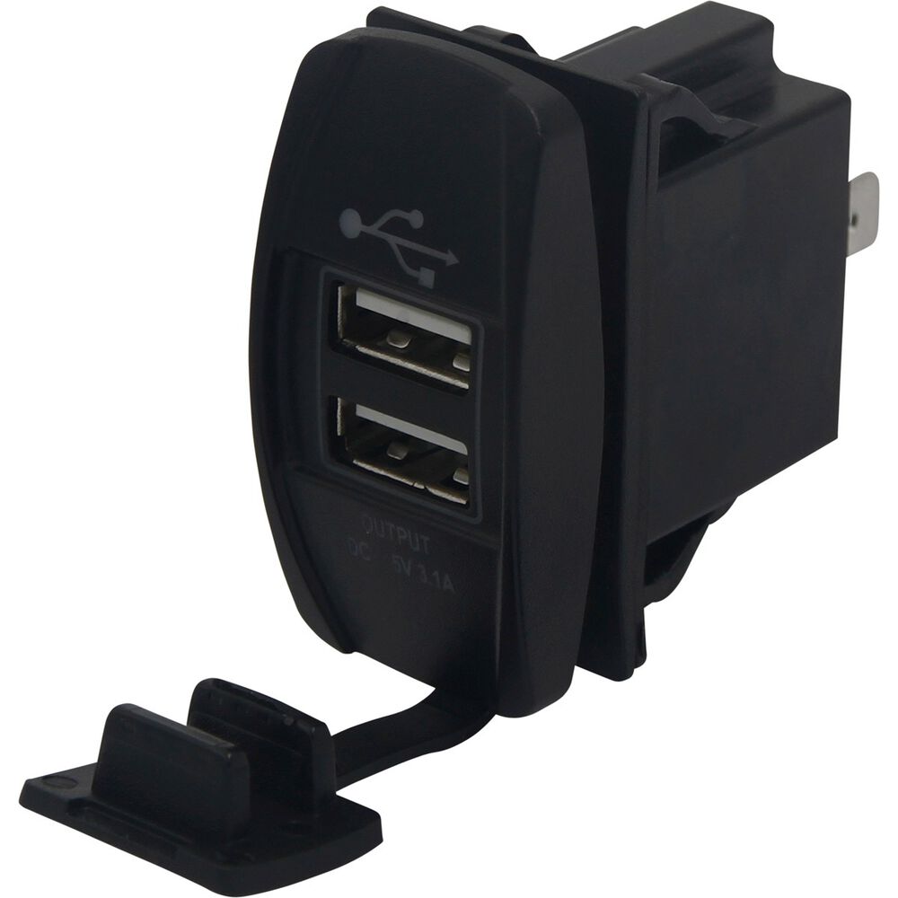 Panel Mount Socket, Dual USB Supercheap Auto