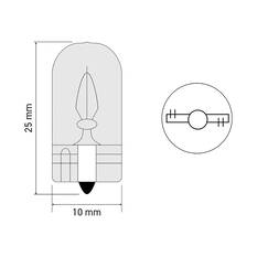 SCA Incandescent Globe - T10 12V 5W - 2 Pack, , scaau_hi-res