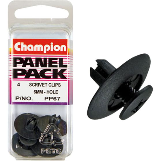 Champion Scrivet Clips - 6mm, PP67, Panel Pack, , scaau_hi-res