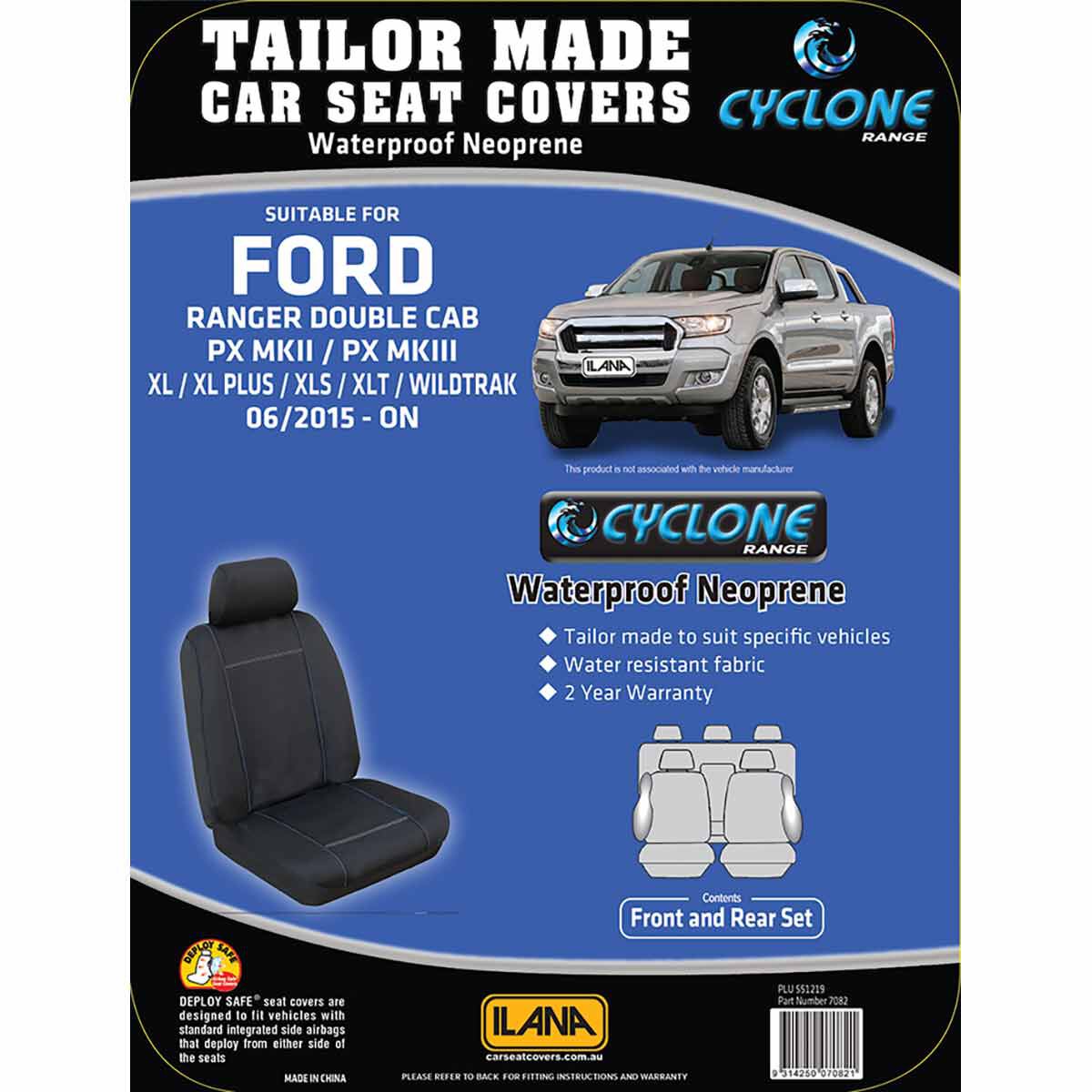 Ilana Cyclone Tailor Made Pack for Ford Ranger PX MKII Dual Cab 06