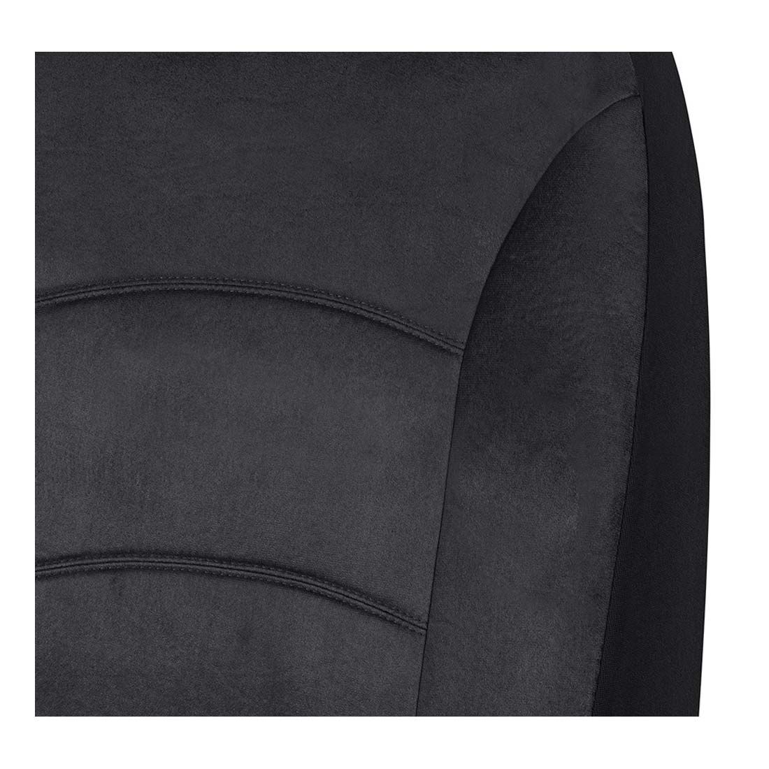SCA Suede Velour Seat Covers Black Adjustable Headrests Airbag Compatible 30ASAB, , scaau_hi-res