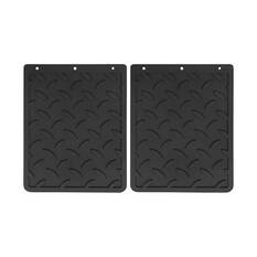 SCA PVC Mudflap Checkerplate 280x350mm Pair, , scaau_hi-res
