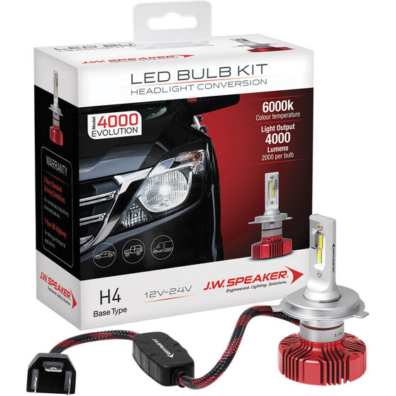 J W Speaker Headlight Conversion Kit Led H4 Supercheap Auto