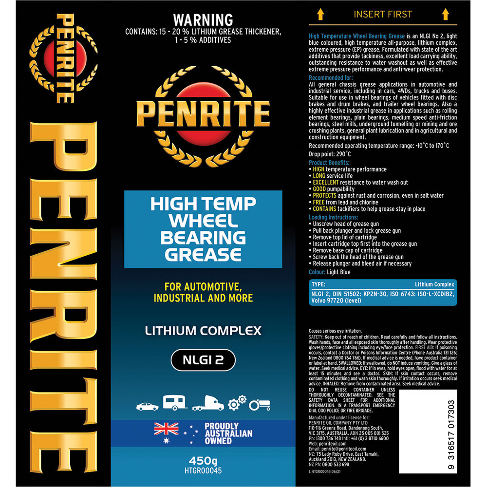Penrite High Temp Wheel Bearing Grease 450g Supercheap Auto