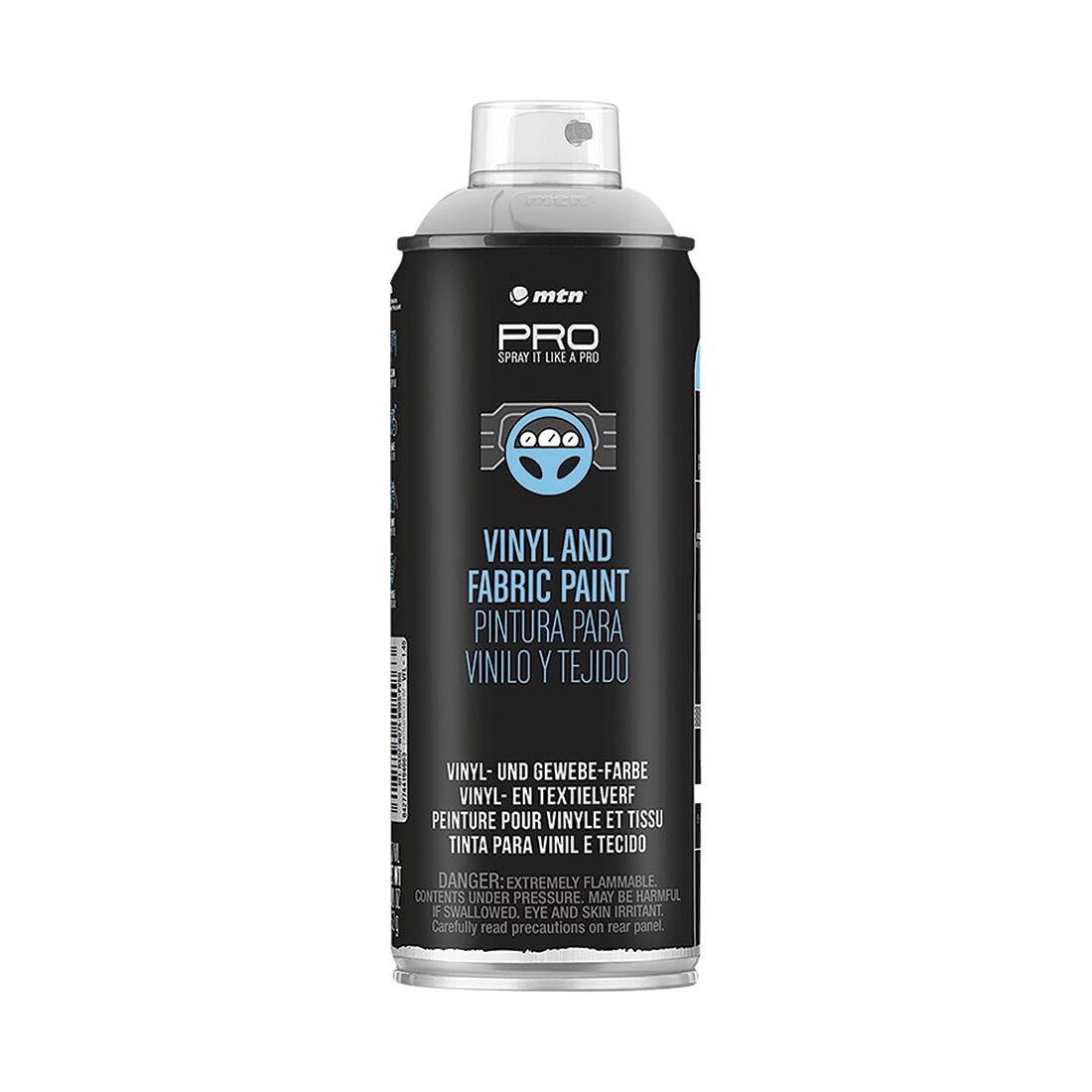 MTN PRO Vinyl & Fabric Paint Grey 400ml Spray Paint, , scaau_hi-res