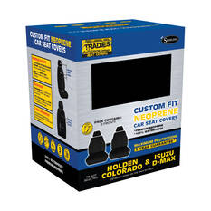 Getaway Neoprene Ready Made Seat Covers Front Pair Black suits Colorado/DMAX/MUX, , scaau_hi-res