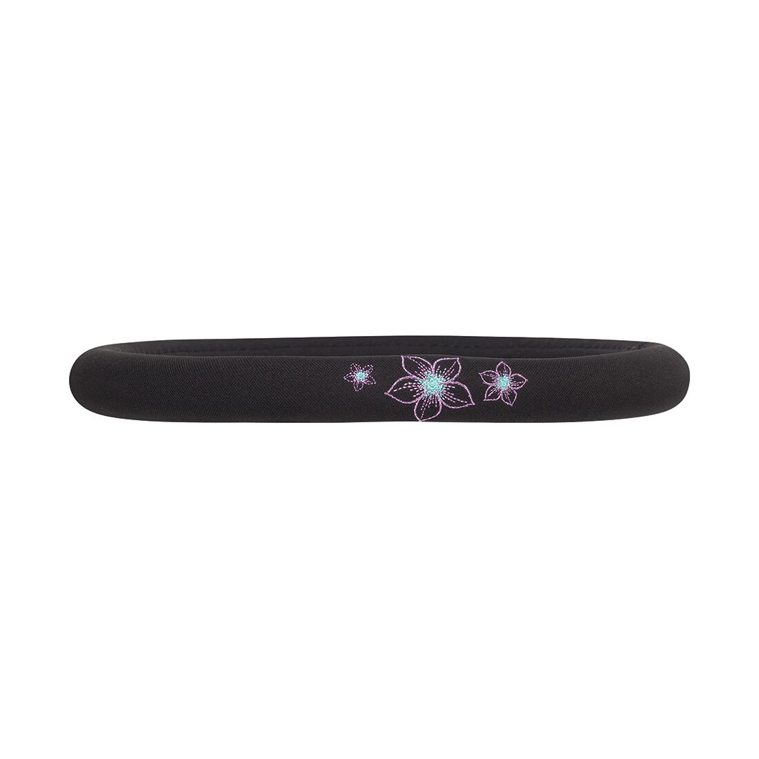 SCA Steering Wheel Cover & Seat Belt Buddie Flower Purple & Aqua, , scaau_hi-res