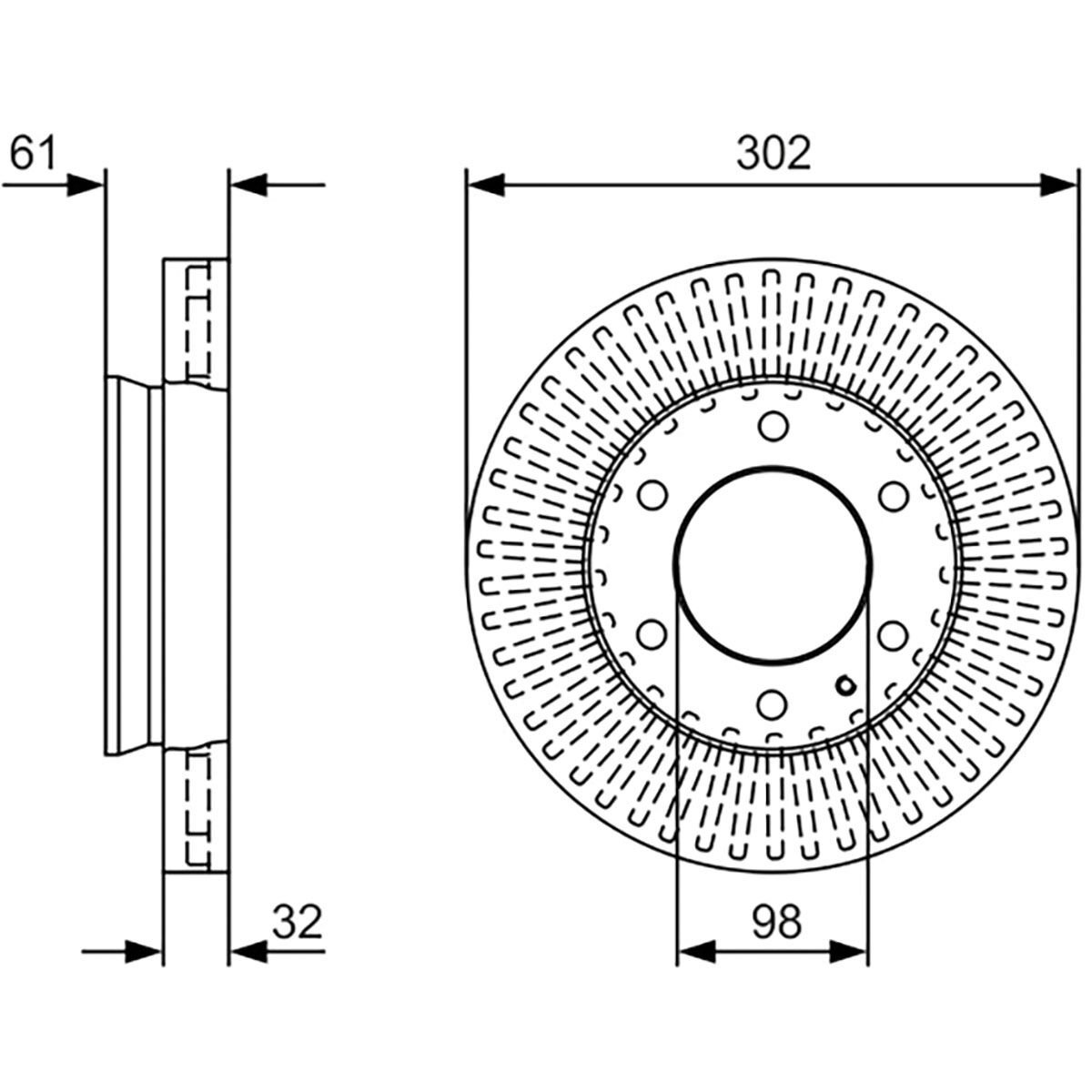 Bosch Disc Brake Rotor - Single, BD2266, , scaau_hi-res