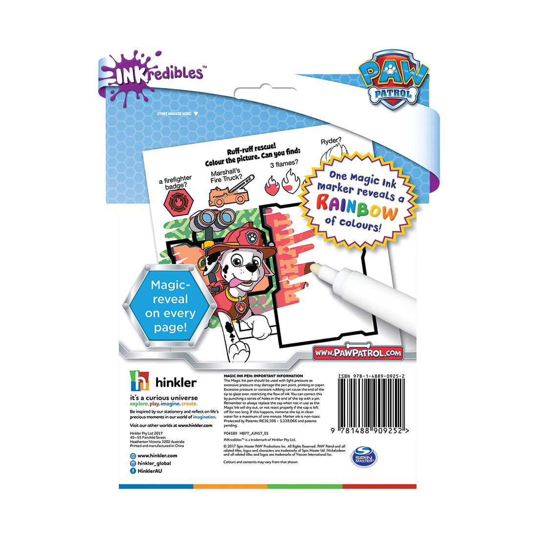 Inkredibles PAW Patrol Magic Ink, , scaau_hi-res