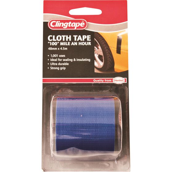 Clingtape Blue Cloth Tape 48mm x 4.5m, , scaau_hi-res