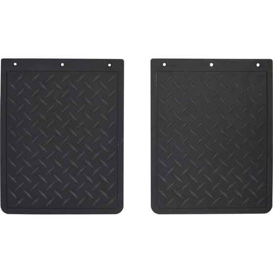 Sca 4x4 Mudguards Checkerplate Pair 280mm X 350mm Supercheap Auto