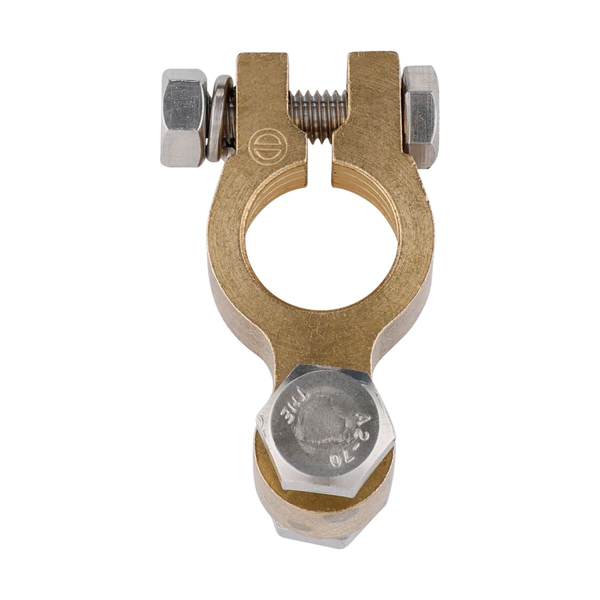 Century Battery Terminal, Forged Brass, Bolt Type - Negative, , scaau_hi-res
