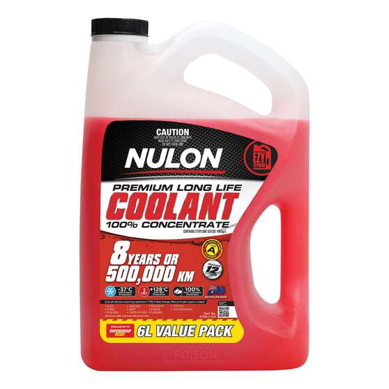 Nulon Red Anti-Freeze / Anti-Boil Coolant Concentrate - 6 Litres, , scaau_hi-res