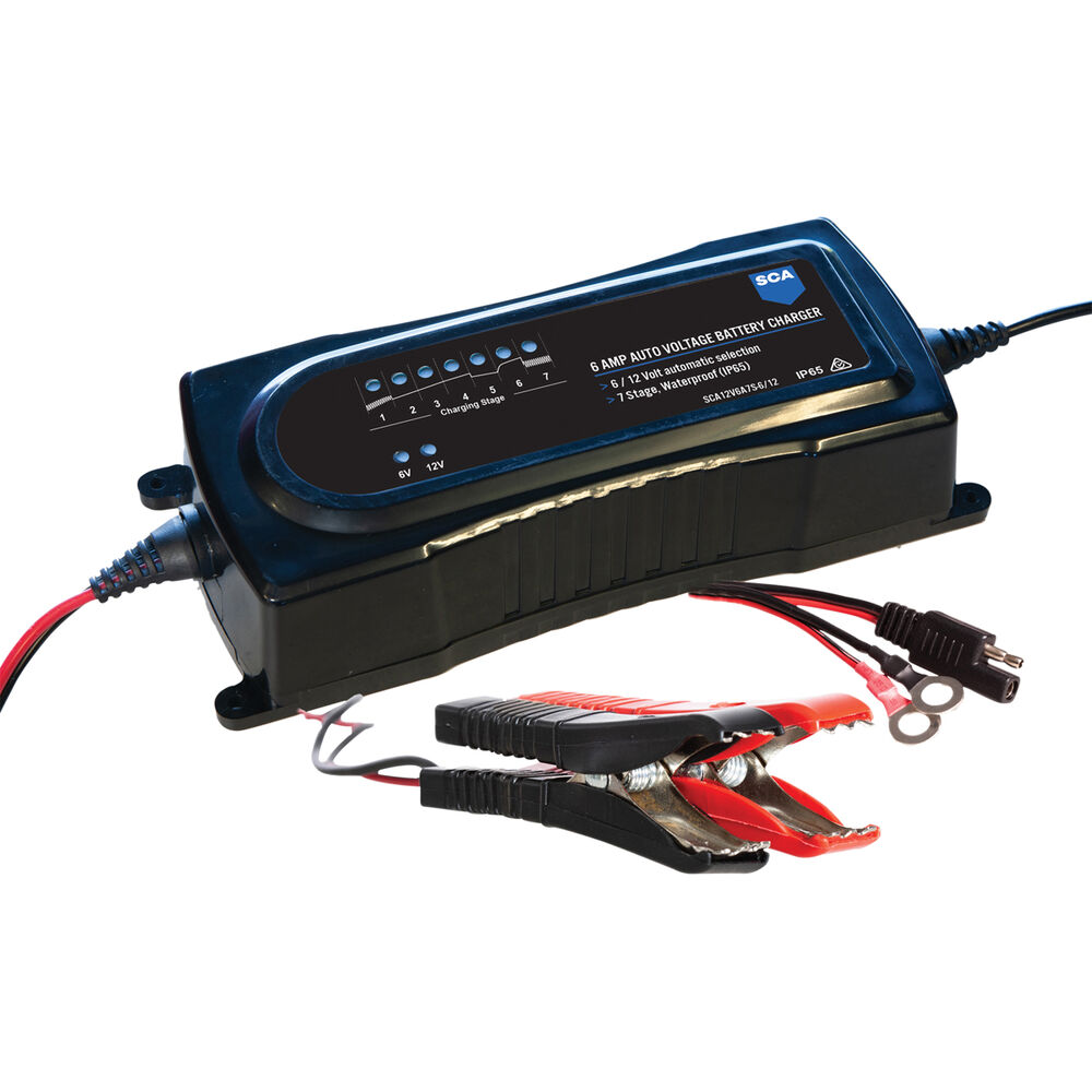 Snavset Fordi Svinde bort SCA 6V/12V 6 Amp 7 Stage Battery Charger | Supercheap Auto