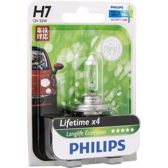 Philips Longlife Ecovision Headlight Globe 12v H7 55w Supercheap Auto