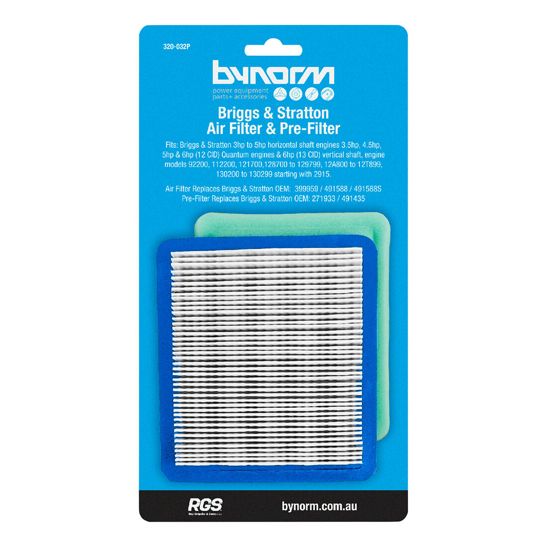 Briggs and stratton best sale air filter 49158