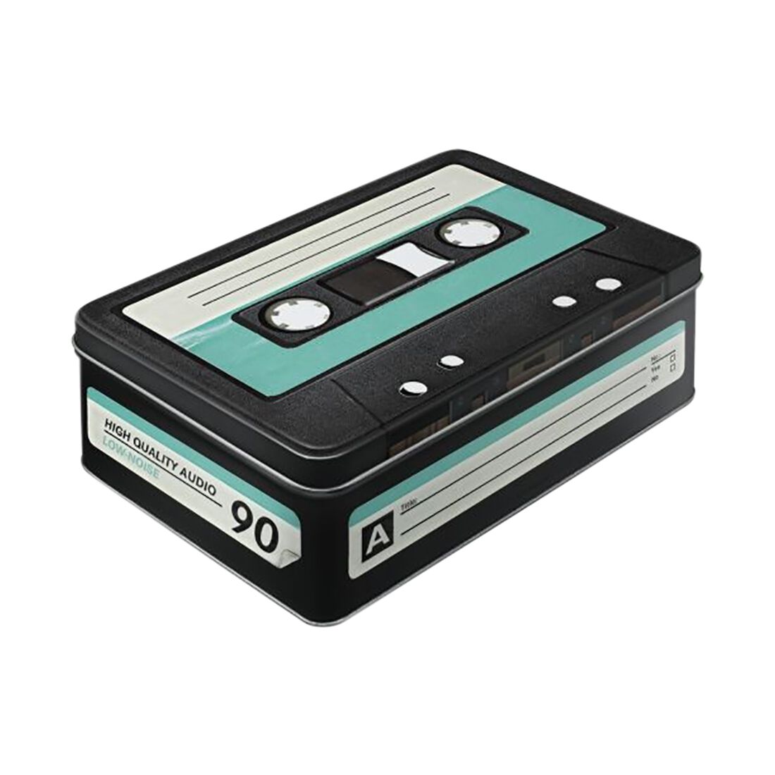 Nostalgic-Art Flat Tin Box with Separate Lid - Retro Cassette, , scaau_hi-res