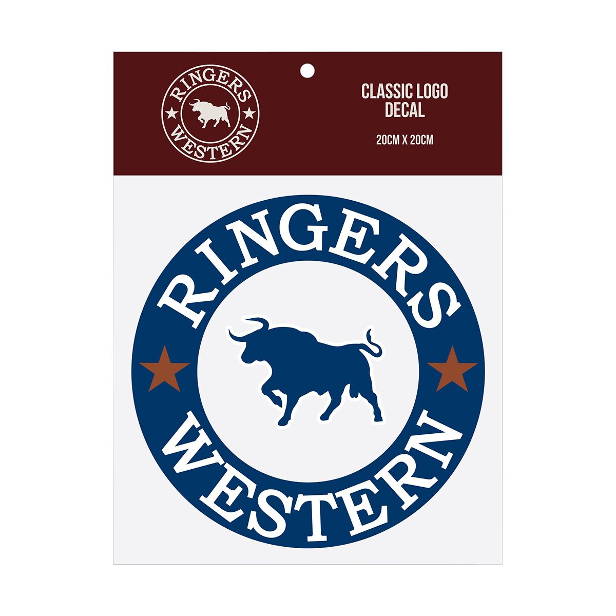 Ringers Western Classic Logo Decal 20cm X 20cm, , scaau_hi-res