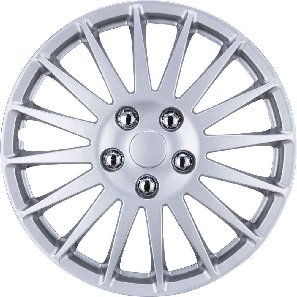 SCA Wheel Covers Turbine, Silver, 14in, Set of 4 Supercheap Auto