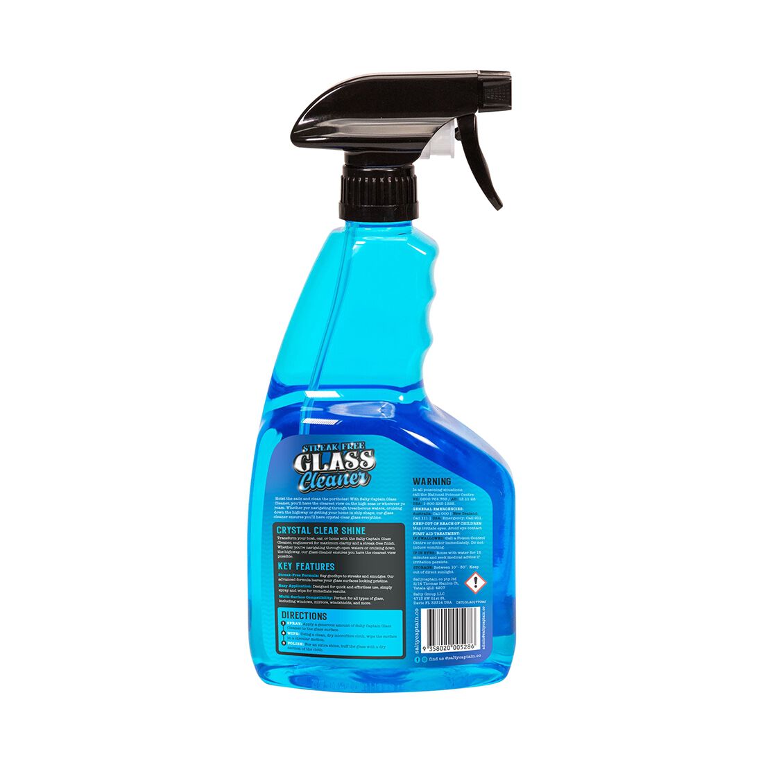 Salty Captain Glass Cleaner 770ml, , scaau_hi-res