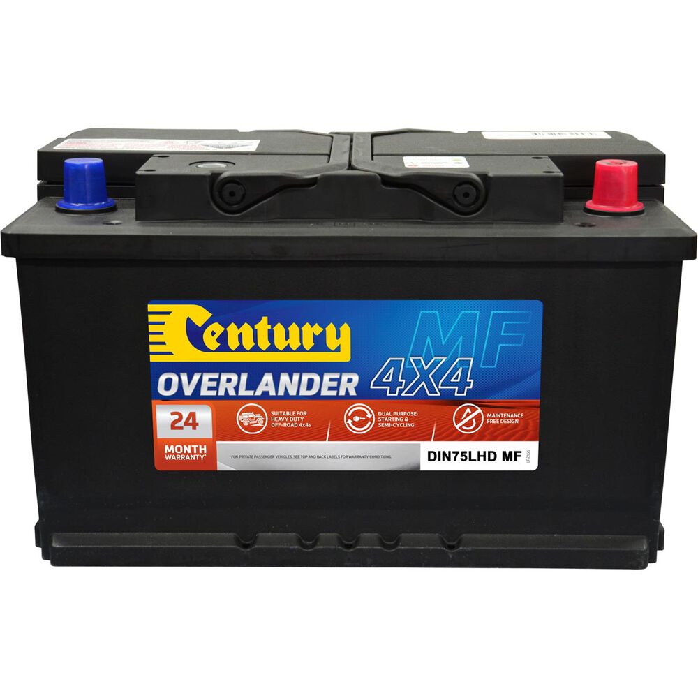 Century Overlander 4WD Battery - DIN75LHD, MF | Supercheap Auto