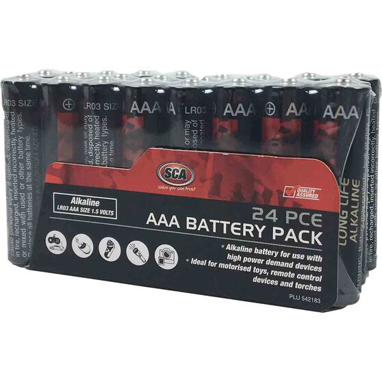 SCA Alkaline AAA Batteries 24 Pack, , scaau_hi-res