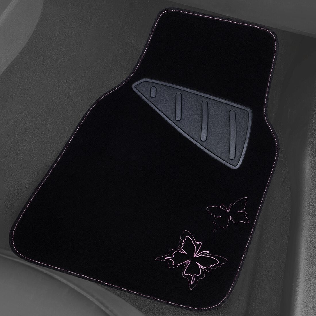 SCA Butterfly Floor Mats Carpet Pink Set of 4, , scaau_hi-res