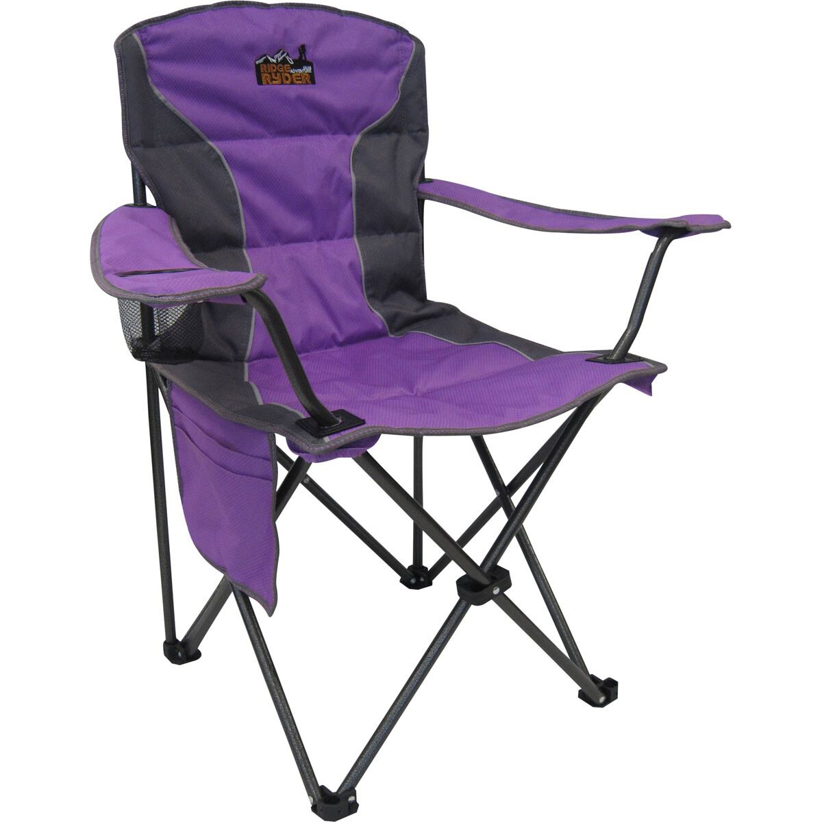 purple camping chair