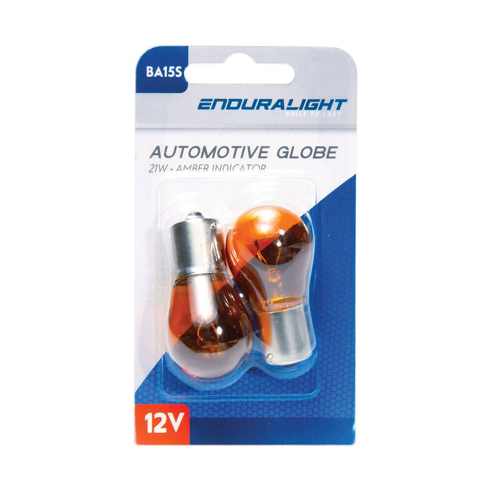ENDURALIGHT Automotive Globes Amber Indicator 12V, 21W, BA15S Supercheap Auto