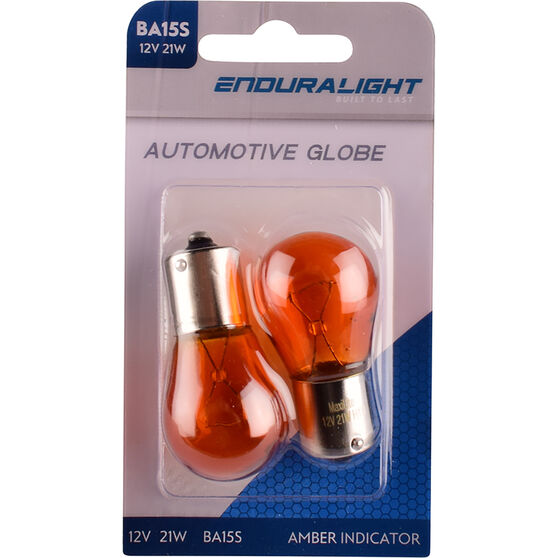 Enduralight Automotive Amber Globe Indicator 12V 21W BA15S, , scaau_hi-res