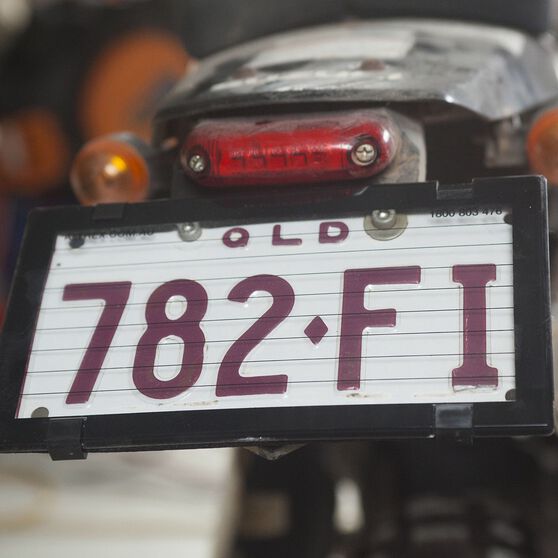 Altrex Motorbike Number Plate Protector With Lines 9dmbl