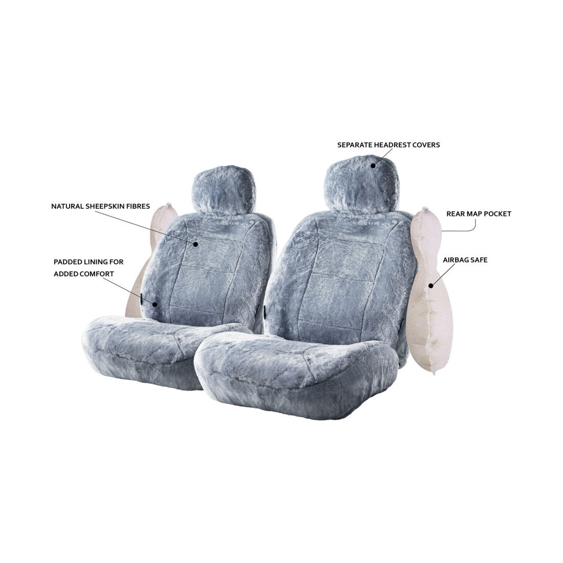 Sheepskin seat covers autobarn top