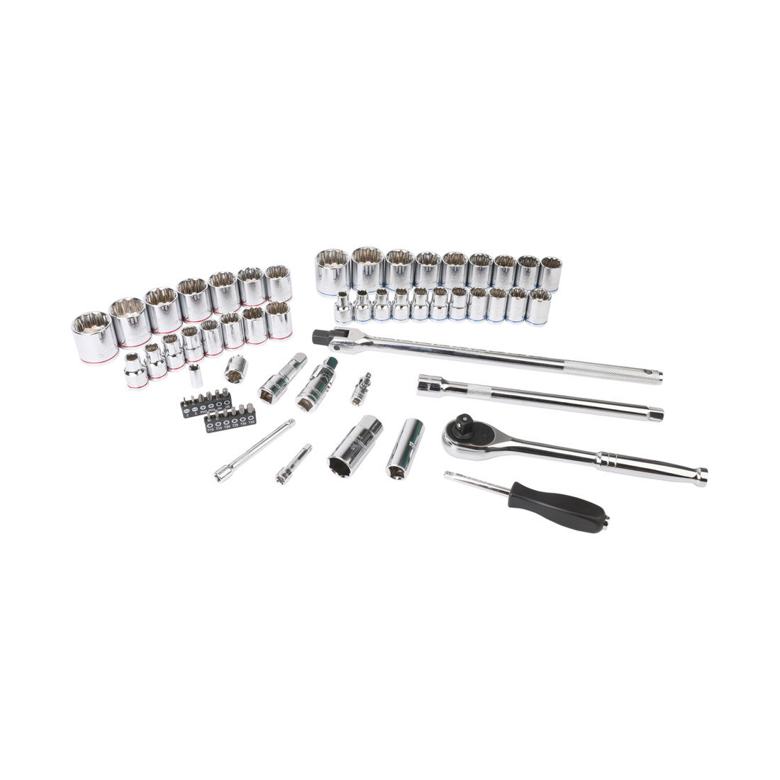 ToolPRO Socket Set 1/2" Drive Metric/SAE 60 Piece, , scaau_hi-res