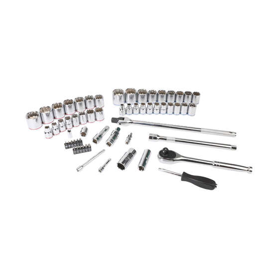 ToolPRO Socket Set 1/2" Drive Metric/SAE 60 Piece, , scaau_hi-res