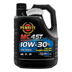 Penrite MC-4 Semi Synthetic Motorcycle Oil - 10W-30, 4 Litre, , scaau_hi-res