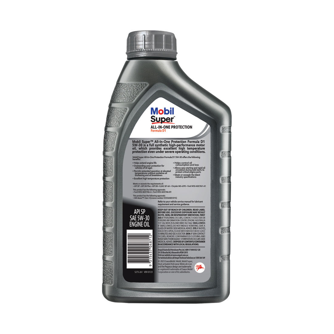 Mobil Super 3000 D1 Full Synthetic Engine Oil 5W-30 1L, , scaau_hi-res