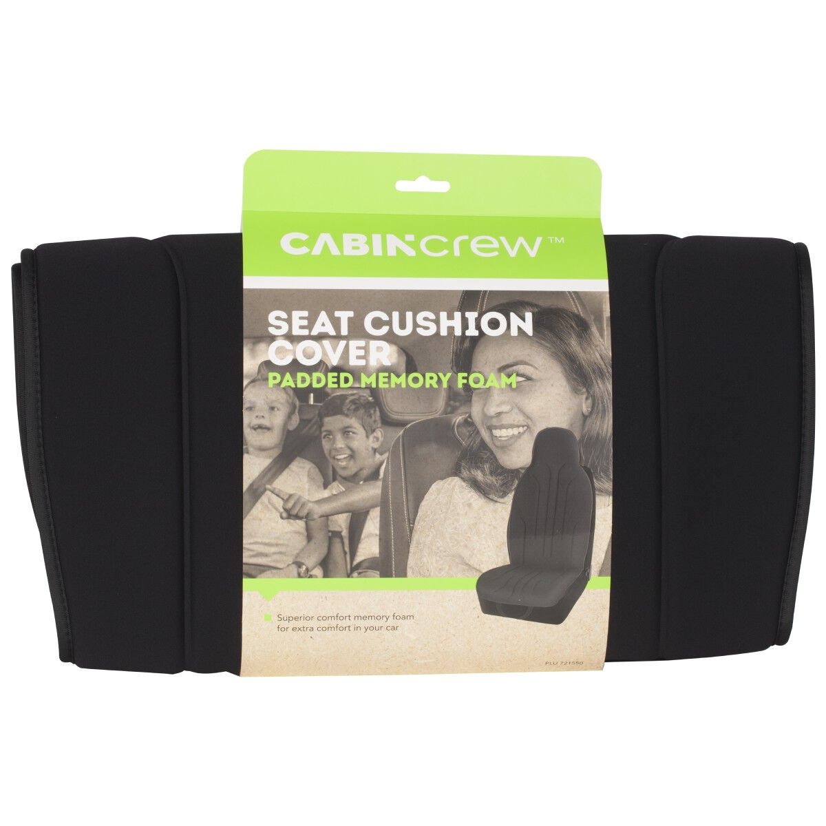 Cabin Crew Memory Foam Black Seat Cushion, , scaau_hi-res