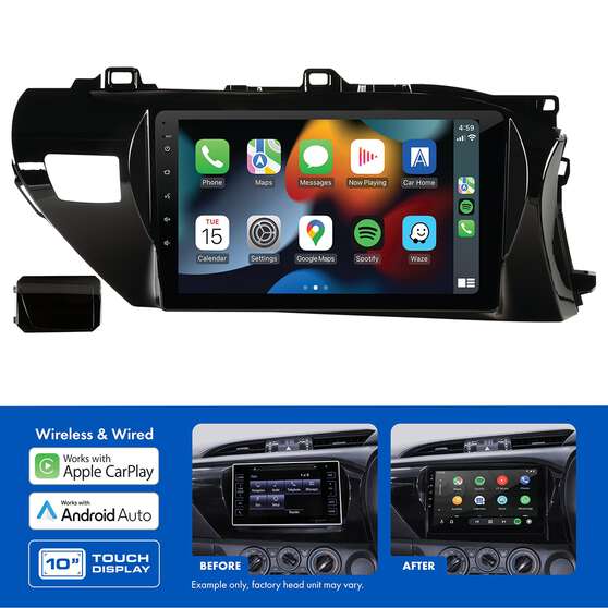 Aerpro 10" Multimedia Receiver Head Unit Kit to suit Toyota Hilux (2015-2020) - AMATO2, , scaau_hi-res