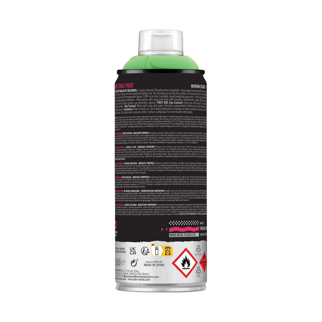 MTN Pro Valley Green Erasable Chalk Spray Paint  400mL, , scaau_hi-res