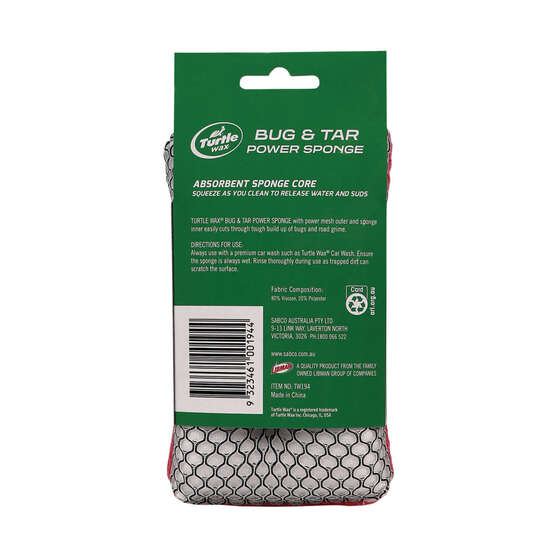 Turtle Wax Power Bug & Tar Sponge, , scaau_hi-res