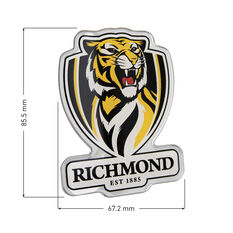 Richmond AFL Supporter Logo - Lensed Chrome Finish, , scaau_hi-res