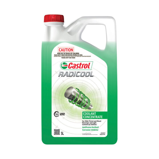 Castrol Radicool Green Anti-Freeze/Anti-Boil Concentrate Coolant - 5 Litre, , scaau_hi-res