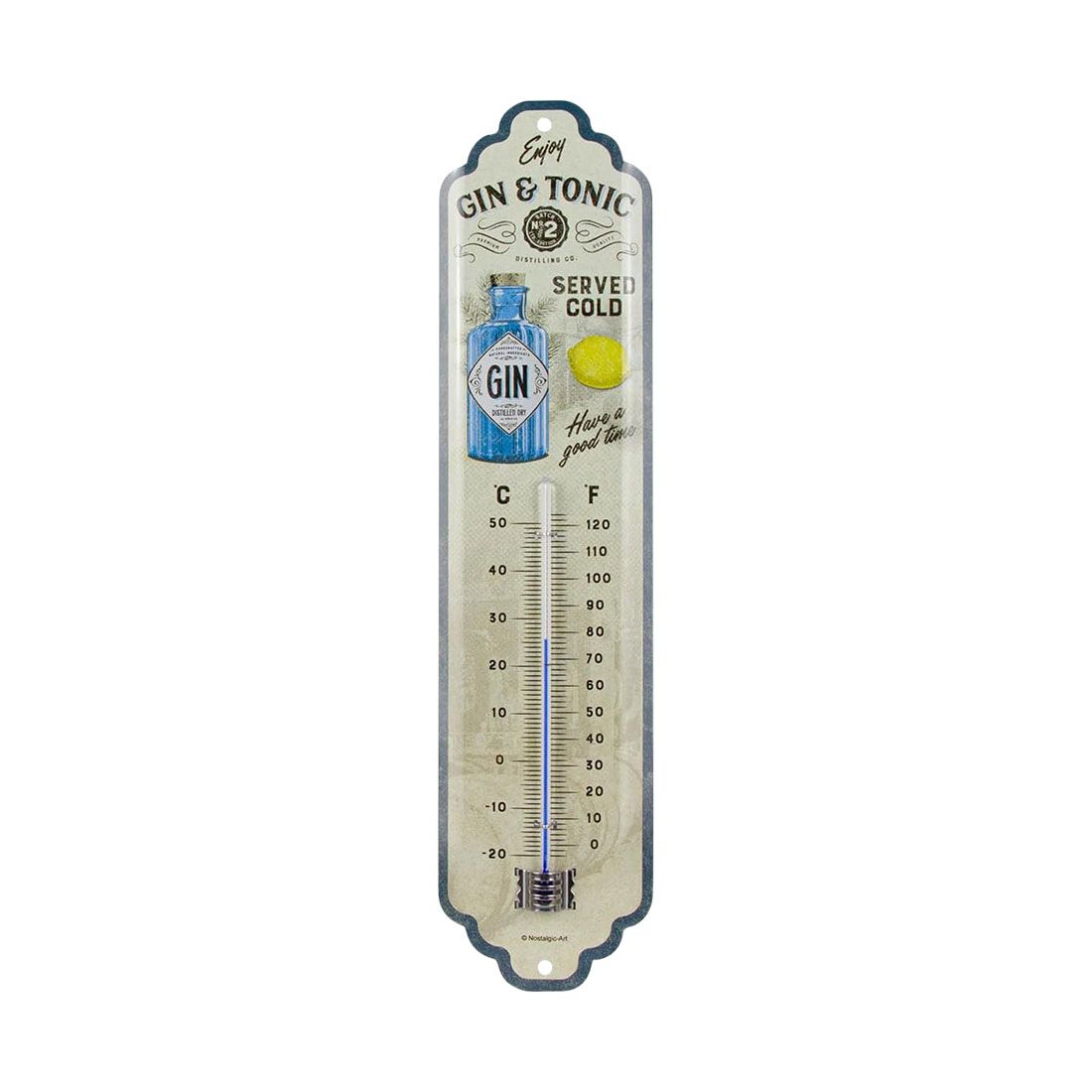 Nostalgic-Art Metal Thermometer Gin & Tonic served cold, , scaau_hi-res