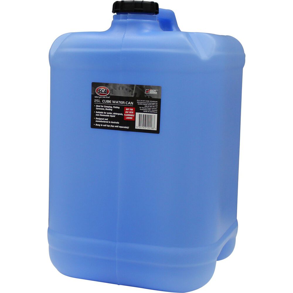 SCA Water Carry Can Cube 25 Litre Blue Supercheap Auto